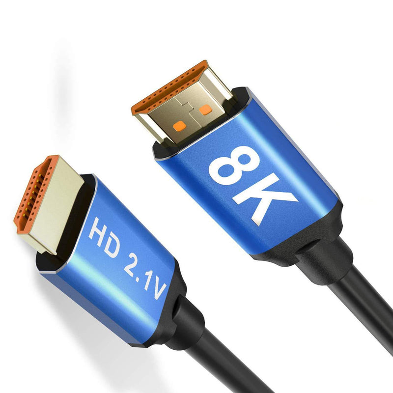 HDMI 2.1 Cable 8K, Laiduoao High Speed 48Gbps 8K@60Hz, 4K@120Hz, HDCP 2.2, 4:4:4 HDR, 3D, eARC, Compatible with Apple TV, Samsung QLED TV Dolby Vision, Dolby Atmos, eARC, VRR