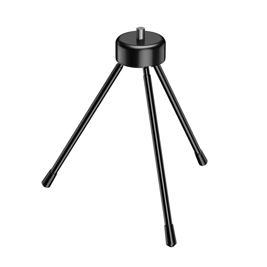 PVO Mini Metal Tripod, Desktop Tabletop Stand Tripod with 1/4 Inch Screw, Gimbal Handle Grip Stabilizer, Suitable for Projector and All Cameras, Heavy Duty Aluminum, Lightweight
