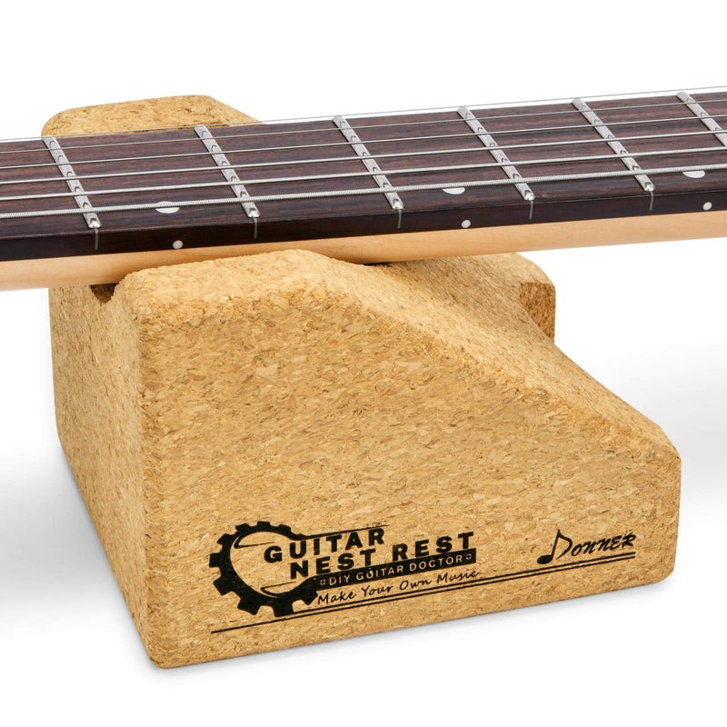 Donner Guitar Neck Rest Cradle, Guitar Bench Neck Support Pillow for String Changing, Repair Cleaning Care Tool for Guitar Workstation