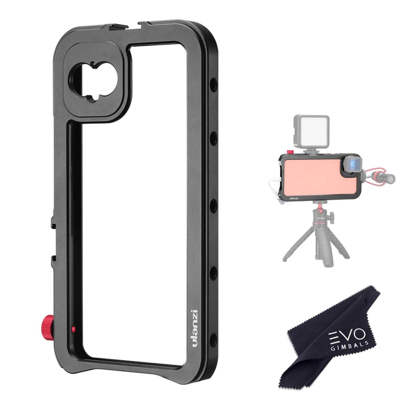 Ulanzi CNC Vlog Cage for Smartphones | Protective Vlog Frame with 17mm Lens Adapter, 1/4-20 Thread Mounts and Cold Shoe Mounts for Microphones & Video Lights (Google Pixel 4XL Cage) Google Pixel 4XL Cage