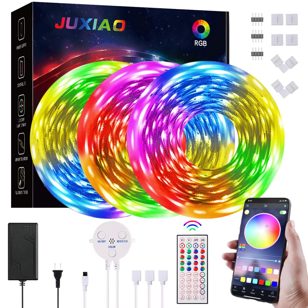 [AUSTRALIA] - Led Strip Lights for Bedroom 50 Feet,Led Lights Belt can be Controlled by The App,Music Synchronized Color Changing,for in Bedroom, Kitchen, Living Room, Party and Christmas 