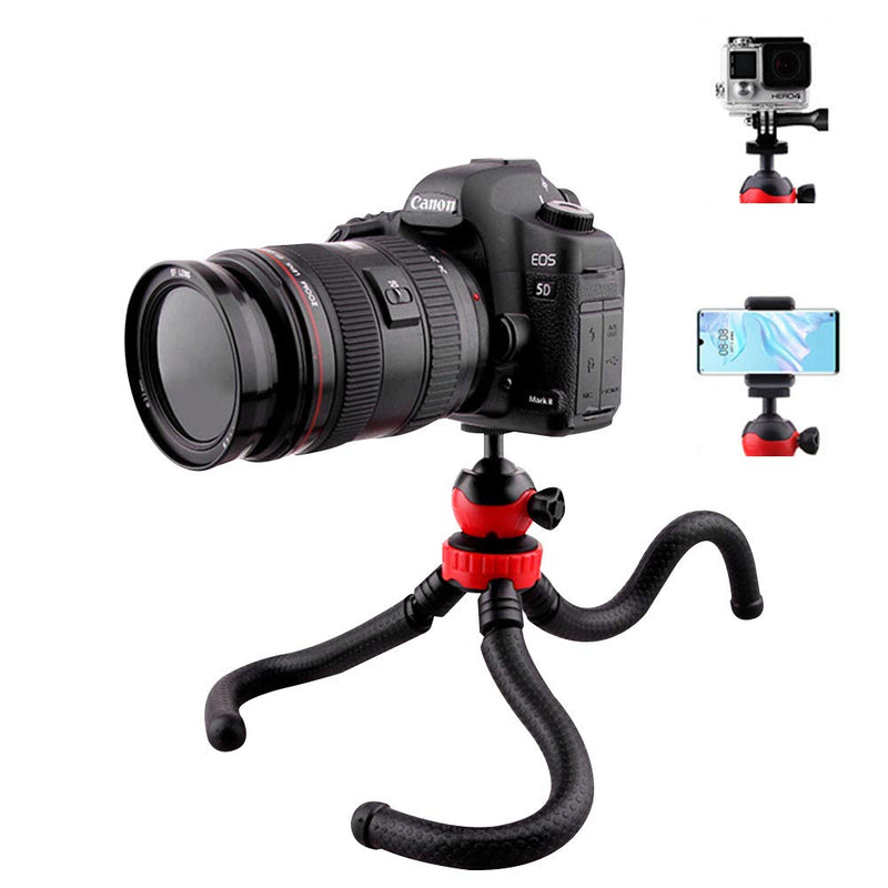 MamaWin Octopus Feet Tripod Stand Mount Holder for Camera, DSLR, Gopro, Smartphone, 12 inch, Black