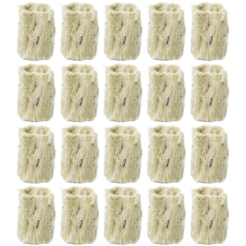 Cabilock 20pcs Rockwool Plant Plugs Garden Hydroponic Seedling Grow Cube Plugs Planting Cultivation Starter Plugs 2x3cm