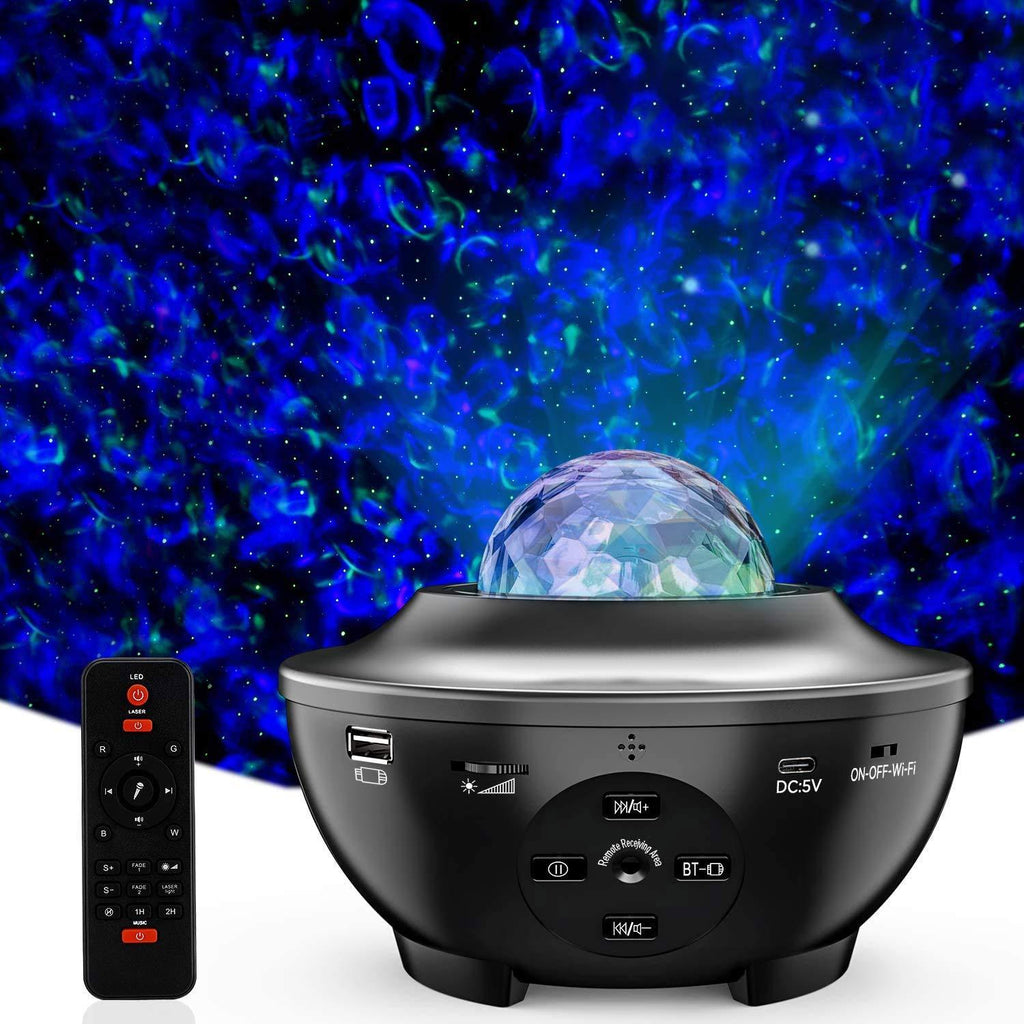 [AUSTRALIA] - Star Projector,3 in 1 LED Ceiling Galaxy Light Projector,10 Colors 360°Rotational Dynamic Projections,Built-in Music Speaker for Kids Bedroom/Game Rooms/Home Paty 