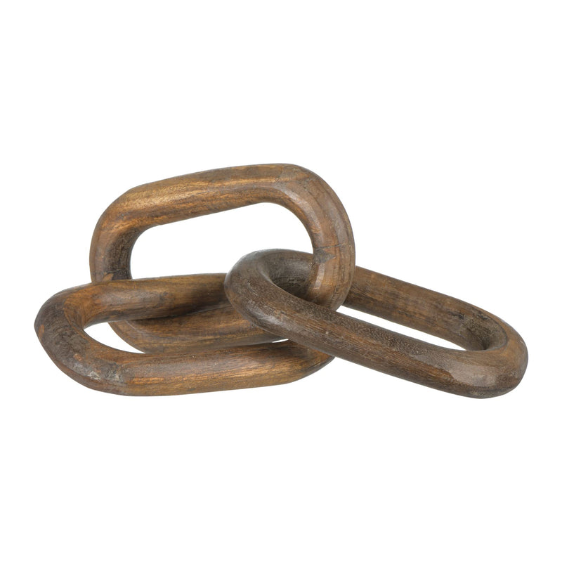 Creative Co-Op Reclaimed Wood 3 Links Chain, Natural