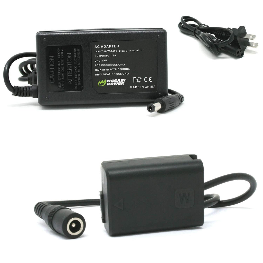 Wasabi Power AC Power Adapter Kit with DC Coupler for Sony NP-FW50, AC-PW20
