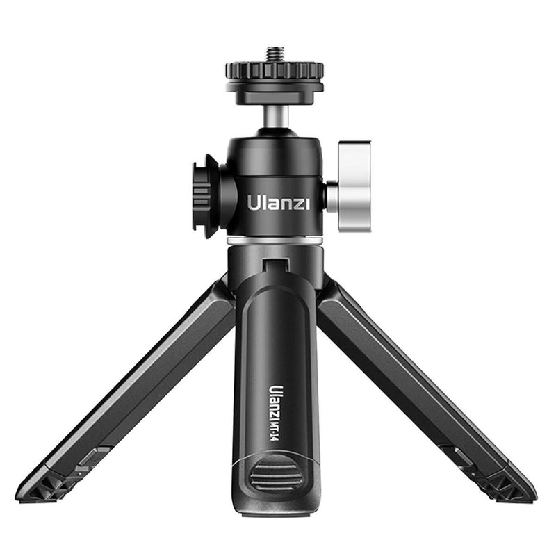 Mini Tripod ULANZI MT-14 Mini Camera Tripod with 360° Ball Head & Cold Shoe, Extendable Small Selfie Stick Tabletop Tripod for Camera iPhone Android Projector Monopod Webcam DSLR Gopro