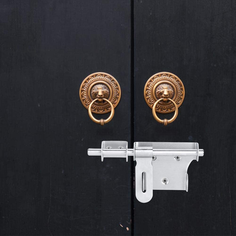 Door Lock Bolt, Stainless Steel Security Door Barrel Bolt Hasp Hardware Accessories for Barn Warehouse Garden Gates Shed Doors