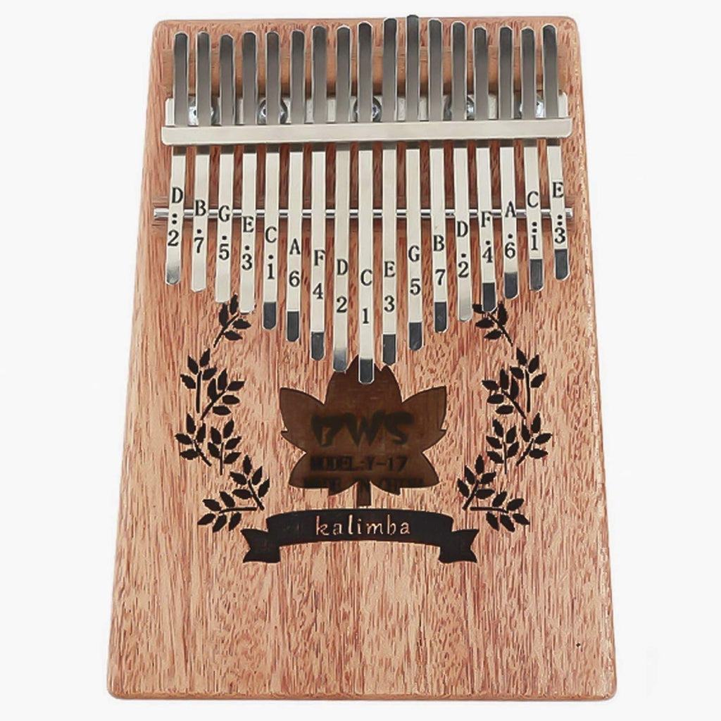 Kalimba 17 Keys Thumb Piano with Study Instruction and Tune Hammer, Finger Piano Christmas Gift for Music Fans Kids Adults