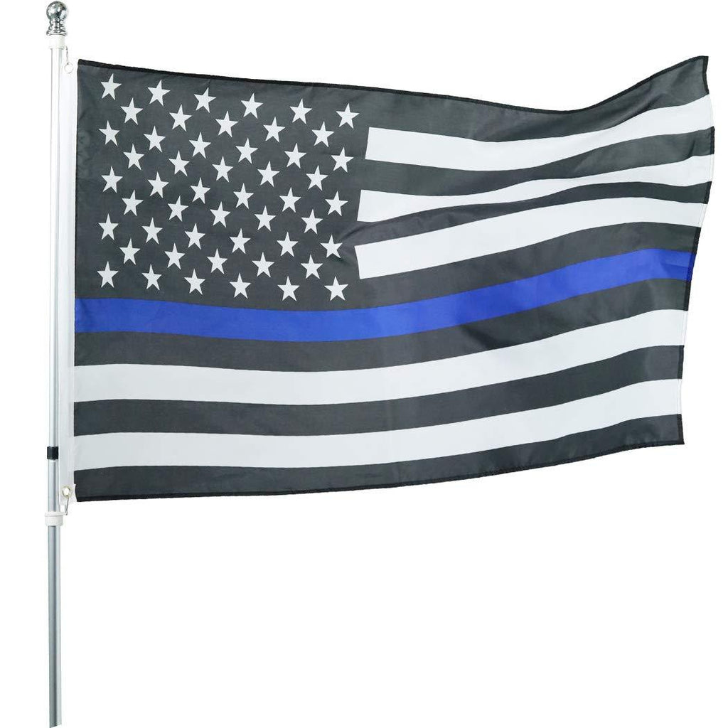 Blue Line Police Flag - 3x5ft Thin Blue Line Law Enforcement Military Polyester Lightweight Flag 3x5 ft thin blue line flag#1