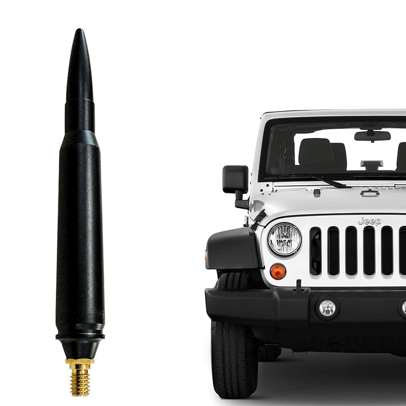 cartaoo Antenna for Jeep Wrangler, Stubby Short AM/FM Radio Signal Aluminum Replacement Antenna Fit for Jeep Wrangler JK JL & Gladiator Accessories 5.7"