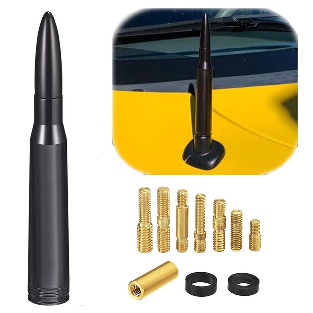 Bullet Car Antenna,Stubby Vehicle Antenna Mast Bullet Style Car Antenna Replacement for Ford F Series F150 Raptor F250 F350 F450 Super Duty Ranger Dodge RAM 1500 2500 3500 Pickup Truck SUV