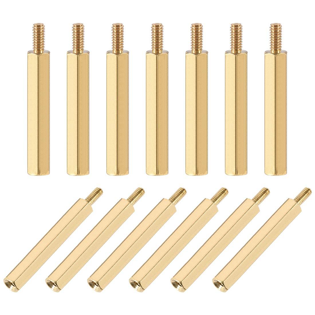 uxcell M4 x 12mm Female/Female Thread Brass Hex Standoff Spacer 10pcs :  : Electronics