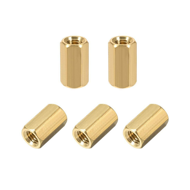 uxcell M5x10mm Female-Female Hex Brass PCB Motherboard Spacer Standoff for FPV Drone Quadcopter, Computer & Circuit Board 5pcs