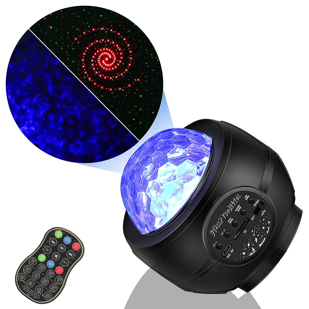 [AUSTRALIA] - Star Projector Night Light with Bluetooth Speaker, Binen 32 Lighting Modes Music Starry Projector, Galaxy Ocean Wave Projector with Remote Control Rotating Star Projector for Bedroom Home Party 