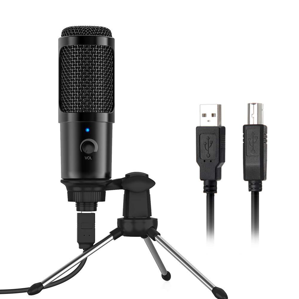 [AUSTRALIA] - USB Microphone for Computer - Metal Condenser Recording Microphone for Laptop MAC or Windows Cardioid Studio Recording Vocals, Voice Overs,Streaming Broadcast and YouTube Videos 