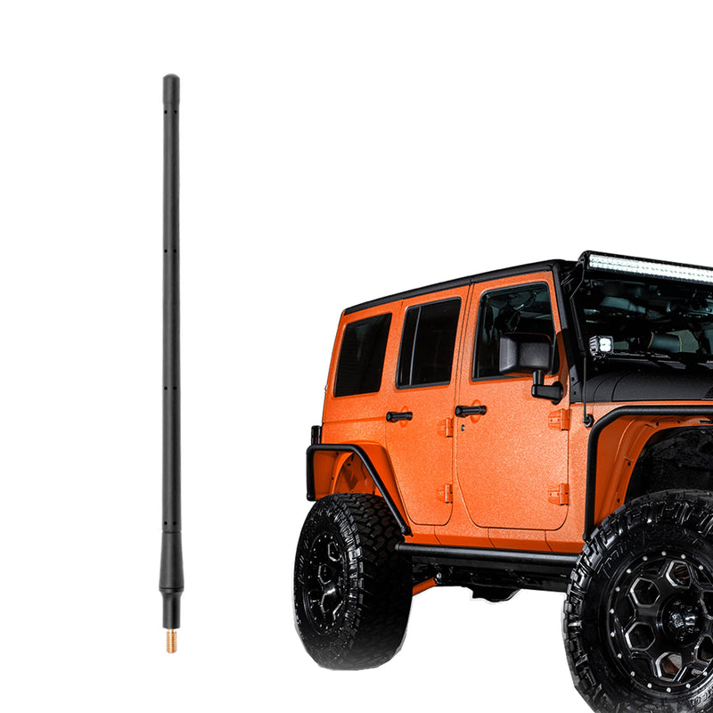 VOFONO 13 Inch Antenna Compatible with Jeep Wrangler JK JL JLU Sahara Rubicon Gladiator 2006-2021 | Flexible Rubber Antenna Upgrade Replacement | Designed for Optimized Premium Radio Reception