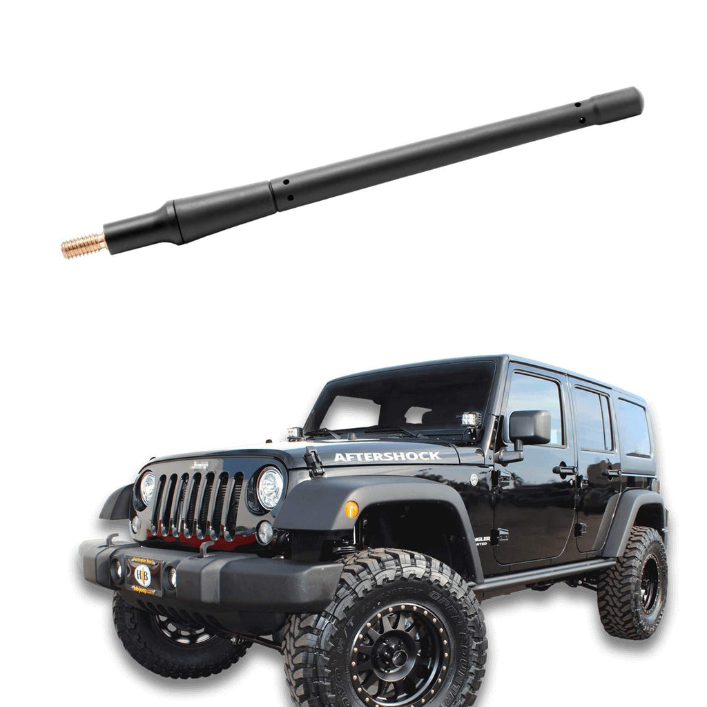VOFONO 8 Inch Stub Antenna Compatible with Jeep Wrangler JK JL JLU Sahara Rubicon Gladiator 2007-2021 | Car Wash Proof Rubber Antenna Replacement | New Designed for Optimized FM/AM Reception