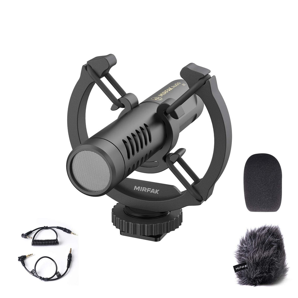 MIRFAK N2 On-Camera Microphone for DSLR, Mobile Phone, Camcorders, Recorders, PC,Directional Condenser Microphone, Cardioid Pattern【Free One-Year Warranty】