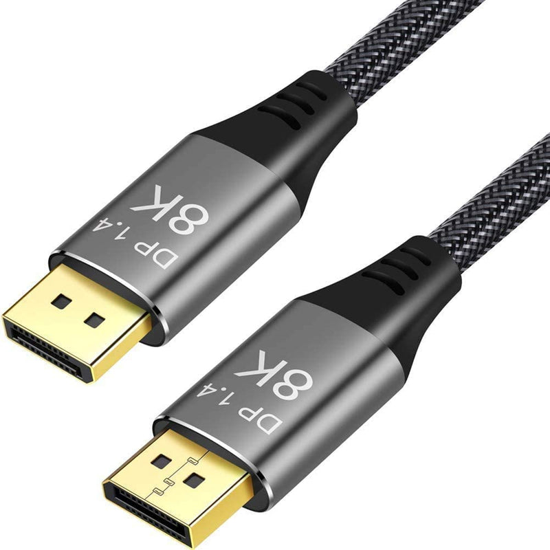 [AUSTRALIA] - DisplayPort Cable 1.4, 8K DP Cable 3.3ft [8K@60Hz, 4K@144Hz, 1080P@240Hz], Support HBR3, 32.4Gbps, HDCP 2.2, HDR, Compatible for Gaming Monitor, TV, PC, Laptop and More 3.3 Feet 