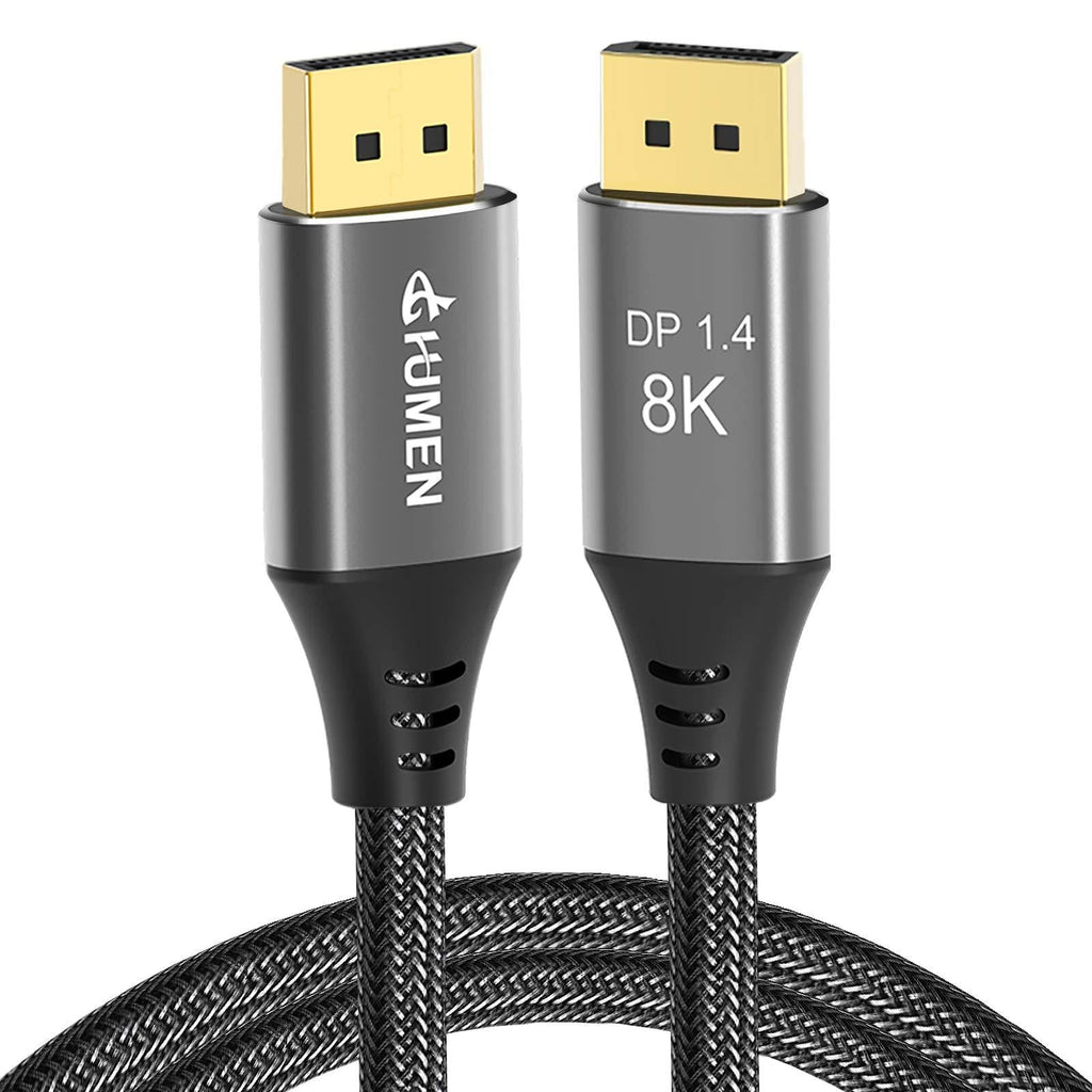 DGHUMEN 8K DisplayPort Cable, DP1.4 HBR3 Cable, Support 8K@60Hz/4K@144Hz, 32.4Gbps, HDR, HDCP for PC, Laptop, HDTV (3.3ft/1M) 3.3ft/1M
