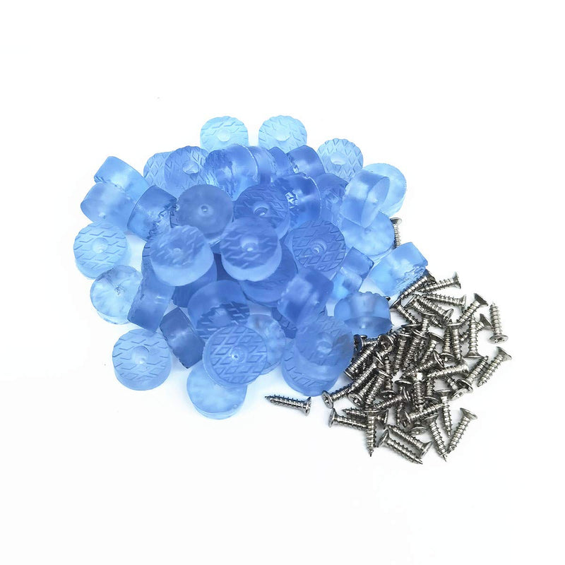 Fannuoncc 50 Pcs Transparent Cylindrical Shape Furniture Pads Rubber Non Slip Feet Pad for Table Desk Chair Sofa and Cutting Boards