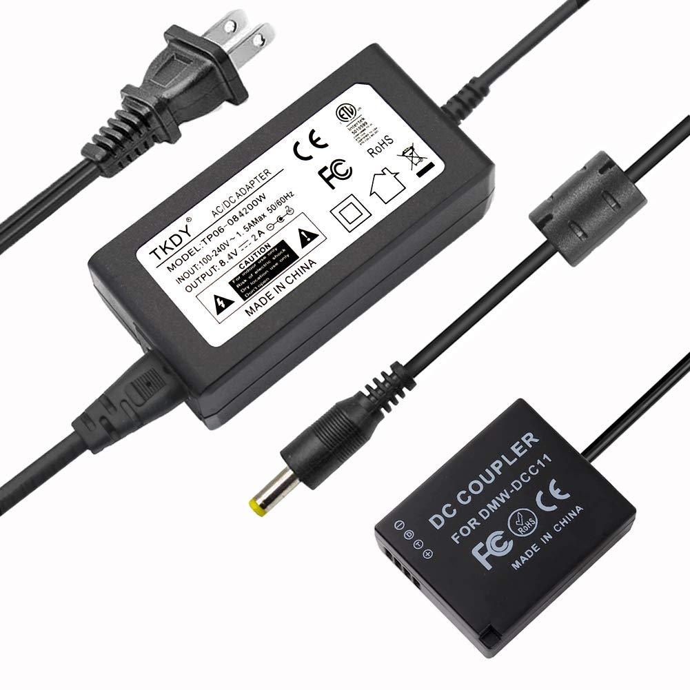 TKDY DMW-DCC11 DC Coupler DMW-AC8 AC Power Adapter Suit for Panasonic Lumix GX85, GX80, DMC-LX100, DMC-GX7, DMC-S6, DMC-GF3, DMC-GF6, DMC-GF5, GX7 Mark II GX85K Camera.