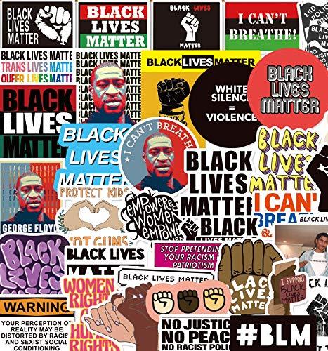 Black Lives Matter Stickers, 50PCS African Americans Stickers ACLU Women Rights Stickers for Water Bottles, Vinyl Waterproof Laptop Stickers(Black Rights and Woman Rights)