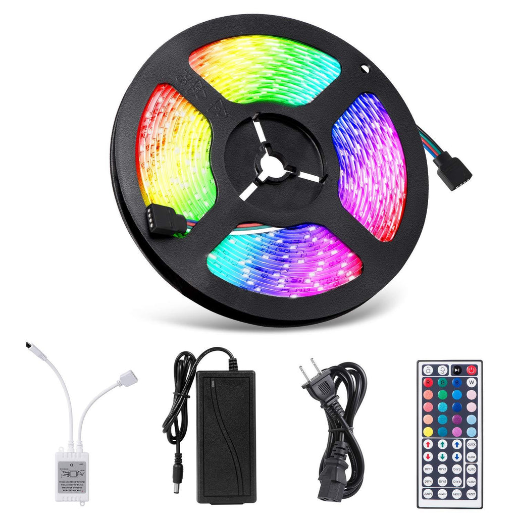 [AUSTRALIA] - SUNNEST LED Strip Lights, 16.4ft RGB LED Light Strip 5050 LED Tape Lights, Color Changing LED Strip Lights with Remote for Home Lighting Kitchen Bed Flexible Strip Lights for Bar Home Decoration Multi-colored1 