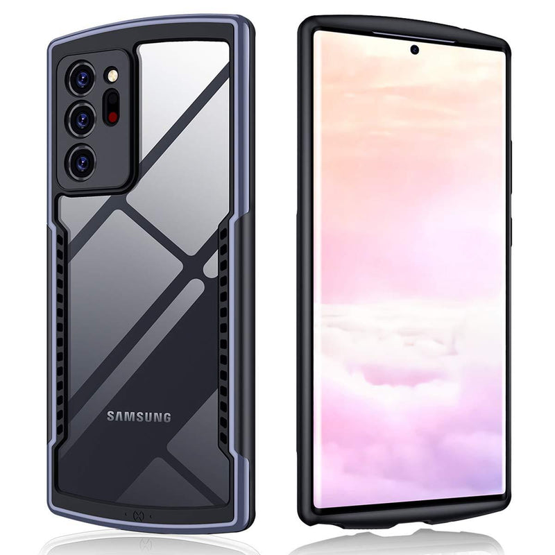 Xundd Case for Galaxy Note 20 Ultra 6.9 Inch, [Military Grade Drop Tested] Slim Clear Back with Shockproof Soft TPU Bumper Frame Cover for Samsung Galaxy Note 20 Plus 5G (2020)- Dark Gray