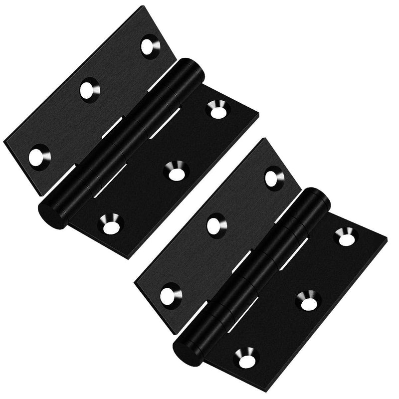 Hommyzone Commercial and Residential 3‘’x 2.4‘’ 304 Stainless Steel Door Hinges,3 Inch Ball Bearing Hinge with Square Corners (Matte Black)-Pack of 2 Matte Black