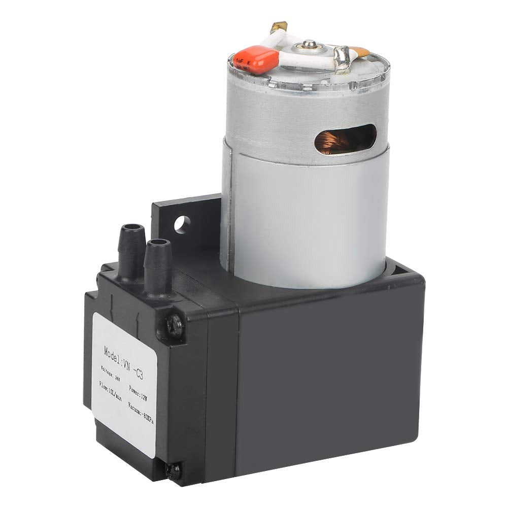 24V Vacuum Pump Mini Oilless Vacuum Pump DC 24V 10L/min -80KPa 12W Small Oilless Vacuum Pump VN-C3 Low Noise for Gas Air