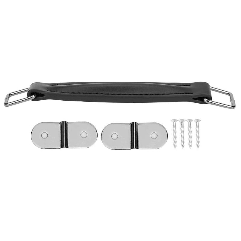 Guitar Amplifier Handle,PU Leather Internal Steel Leather Style Replacement Strap Handle Amp Handle Strap for Guitar Amplifiers Speaker (black) black