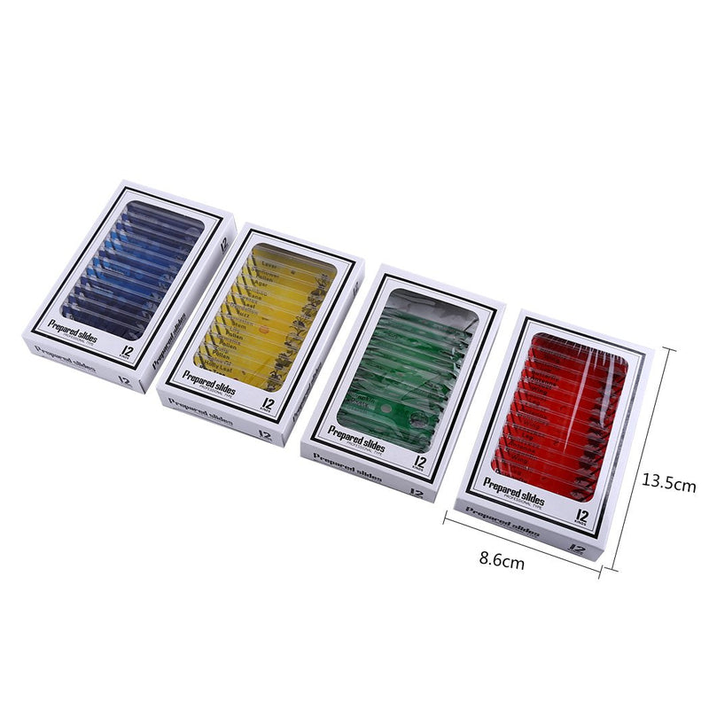 Microscope Slides Prepared Microscope Slides Plastic Slides Preserved Specimens of Animals Insects Plants and Flowers (Pack of 48)