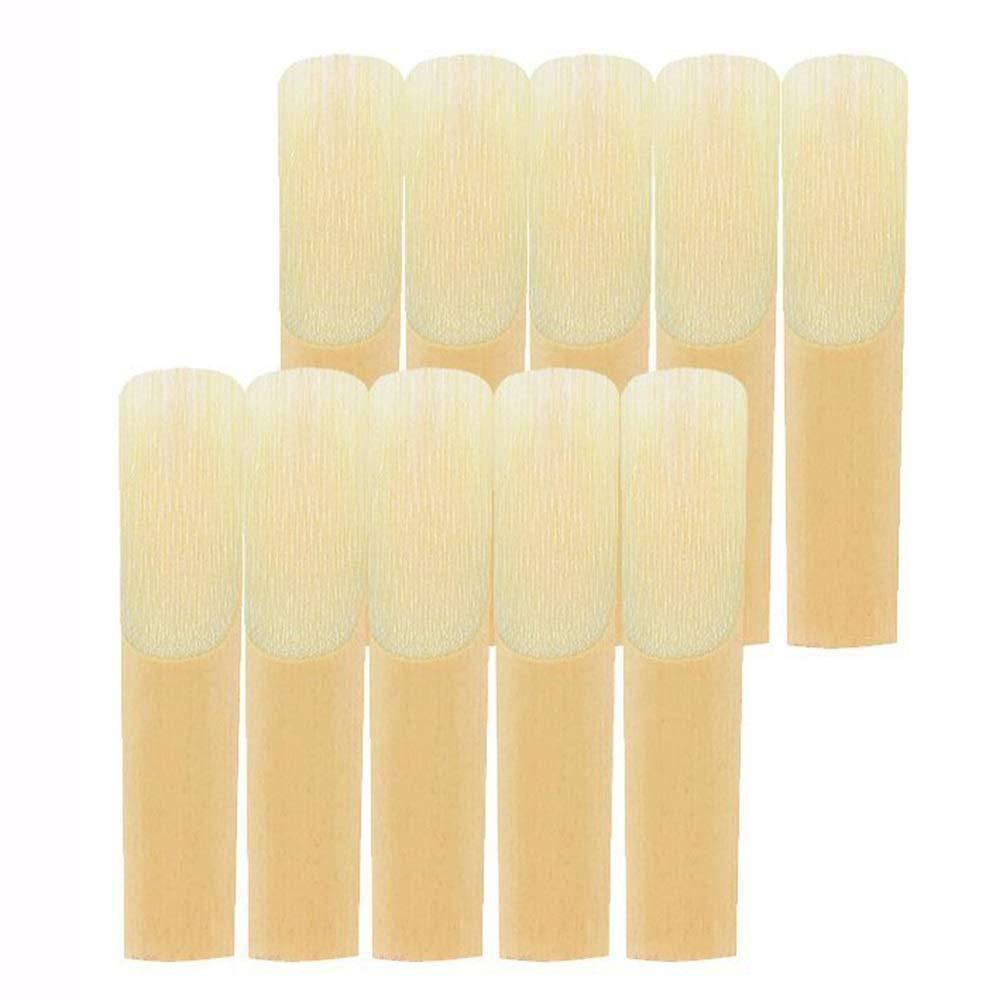 MUPOO Tenor Saxophone Sax Reeds Traditional Reeds Size Strength 2.5, Pack of 10 (TENOR)