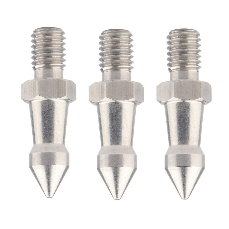 AFFVO Stainless Steel Spike Feet for Tripods Monopods (M8 Threads), Use on Softer Looser Terrain (M8 Standard,3pcs)