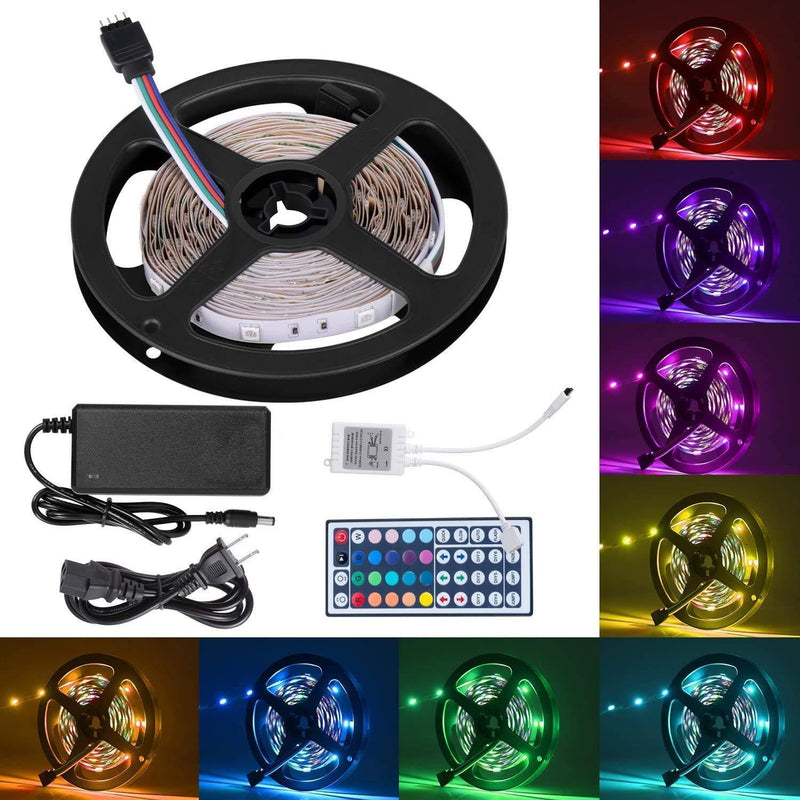 [AUSTRALIA] - LED Strip Lights, 16.4Ft RGB LED Light Strip 5050 LED Tape Lights, Color Changing LED Light Strips with Remote for Home Bedroom Kitchen Bed Flexible Strip Lights for Bar Home Decoration 