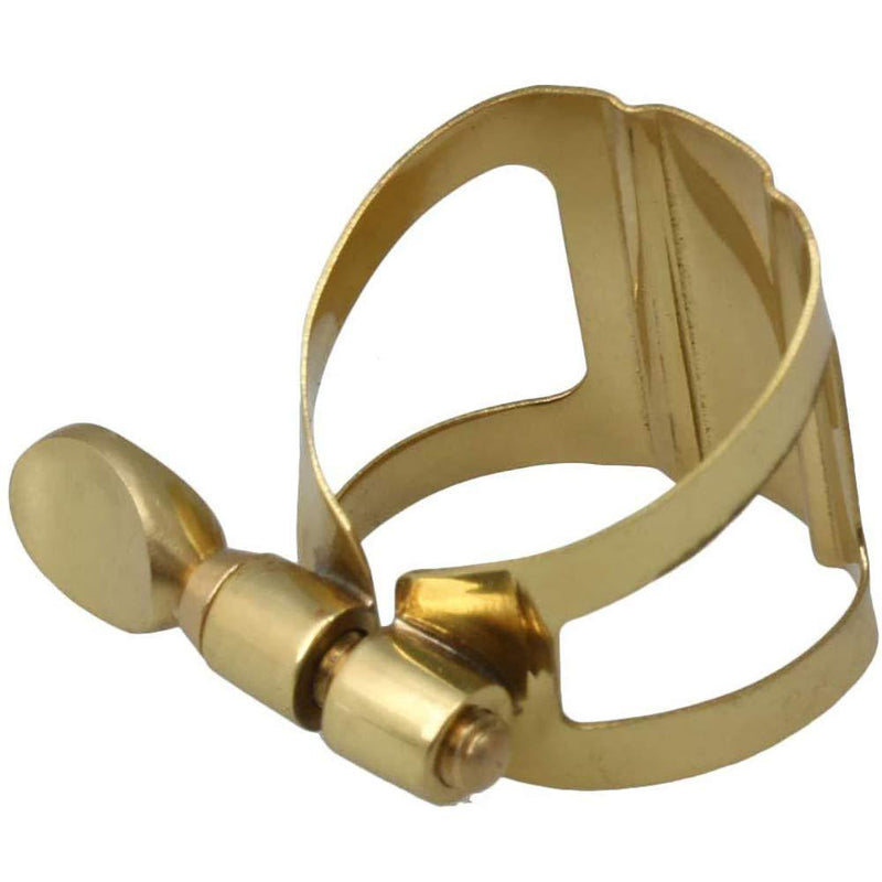 MUPOO Saxophone Mouthpiece Ligature Clip Copper Gold-plated for Soprano Sax