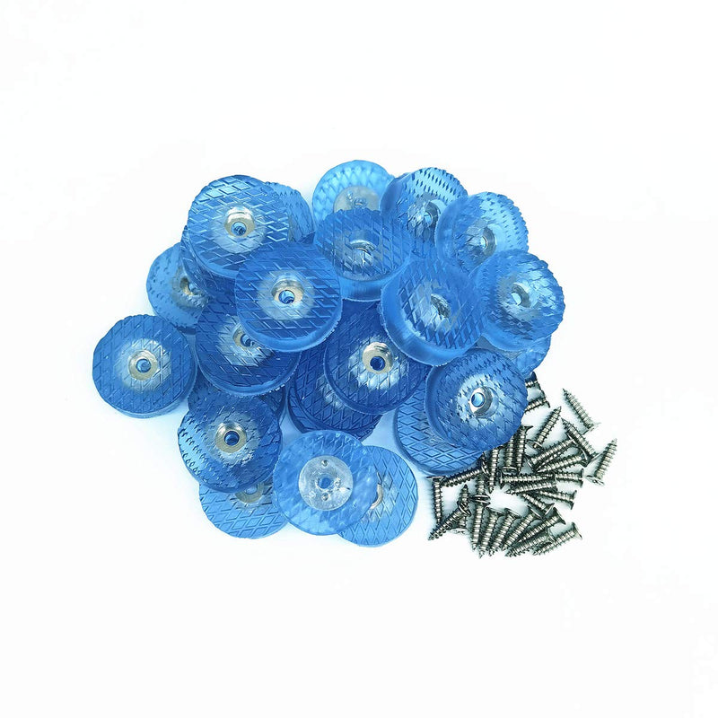 Fannuoncc 30Pcs Transparent Cylindrical Shape Furniture Pads Rubber Non Slip Feet Pad for Table Desk Chair Sofa and Cutting Boards (30mm x 11mm) 30mm x 11mm