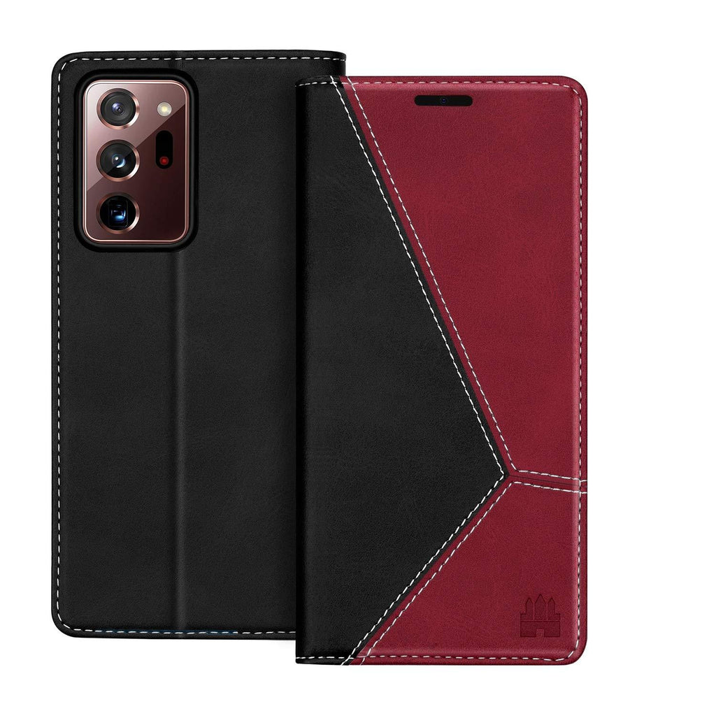 Caislean Wallet Case for Samsung Galaxy Note 20 Ultra 5G, PU Leather Folio Flip Cover, [RFID Blocking] Card Holder Slot Kickstand Cash Pocket Book Folding Case Fit for Galaxy Note 20 Ultra 5G 6.9" Red