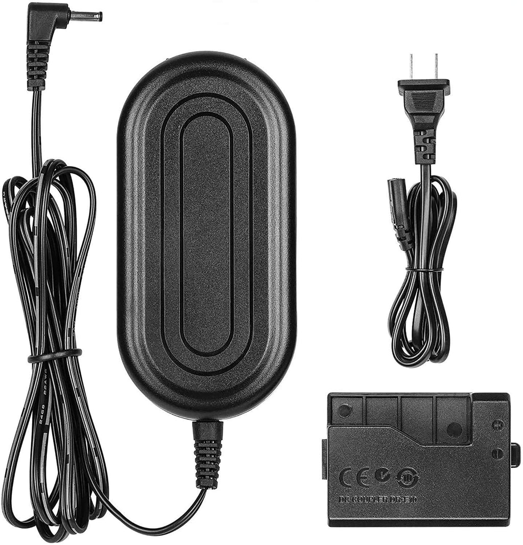 ACK-E10, PEZAX AC Power Adapter DR-E10 DC Coupler Charger Kit (Battery Replacement) for Canon EOS Rebel T3, T5, T6, T7, T100 Kiss X50, Kiss X70, EOS 1100D, 1200D, 1300D, 2000D, 4000D