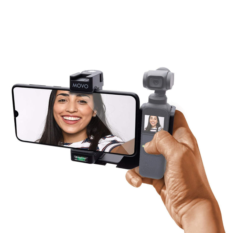 Movo OPR-50 Smartphone Video Rig Compatible with DJI OSMO Pocket 1, 2 - Includes Smartphone Mount and 2X Shoe Mount for Video Microphone, Video Light, and More - Phone Stabilizer for Video Recording