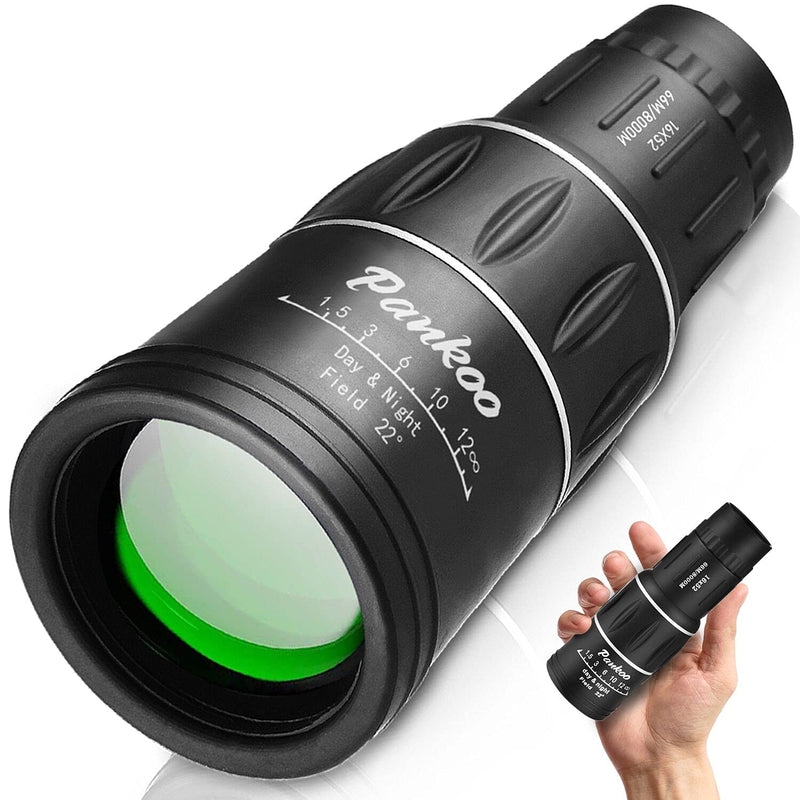 [AUSTRALIA] - Pankoo 16X52 Monocular Telescope, High Power Prism Compact Monoculars for Adults Kids HD Monocular Scope for Bird Watching Hunting Hiking Concert Travelling 