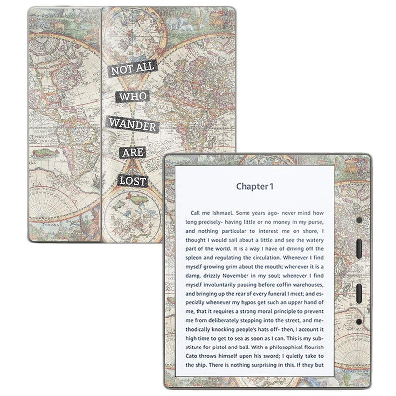 MightySkins Glossy Glitter Skin for Amazon Kindle Oasis 7" (9th Gen) - Who Wander | Protective, Durable High-Gloss Glitter Finish | Easy to Apply, Remove, and Change Styles | Made in The USA