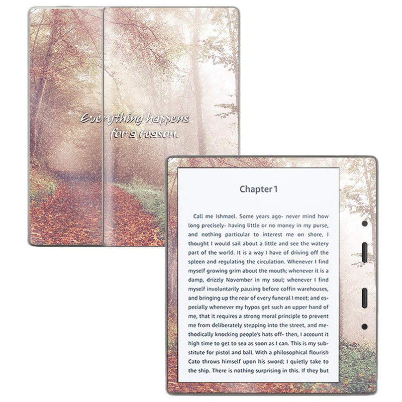 MightySkins Glossy Glitter Skin for Amazon Kindle Oasis 7" (9th Gen) - Happens For A Reason | Protective, Durable High-Gloss Glitter Finish | Easy to Apply, Remove, and Change Styles | Made in The USA
