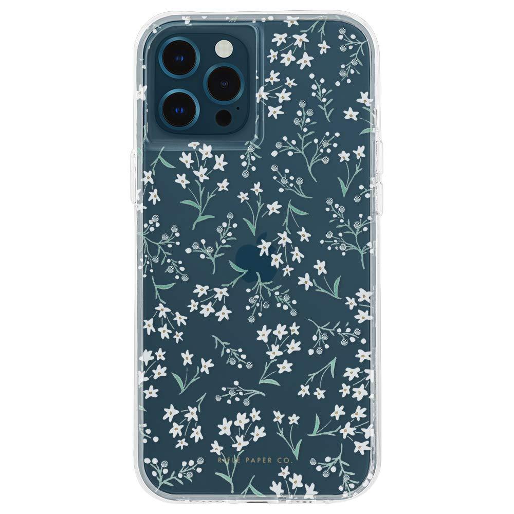 Rifle Paper Co - Case for iPhone 12 and iPhone 12 Pro (5G) - 10 ft Drop Protection - 6.1 Inch - Embellished Petite Fleurs iPhone 12 / iPhone 12 Pro