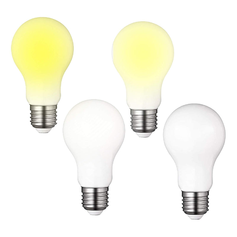 AMDTU Lighting LED Light Bulbs Dimmable – A19 LED Color Changing Light Bulb 2200k-3000k-4000k – Dimmable LED Bulb Glow Effect – Frosted Glass Daylight LED Light Bulbs - 4-Piece Pack 60 Watt Equivalent