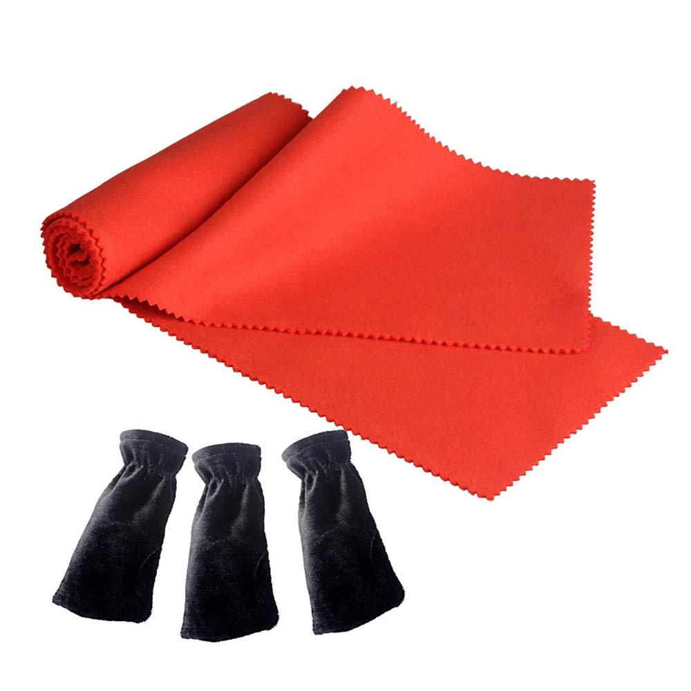MUPOO Piano Keyboard Anti-Dust Cover Cloth with 3Pcs Piano Pedal Covers for Piano Cleaning Care