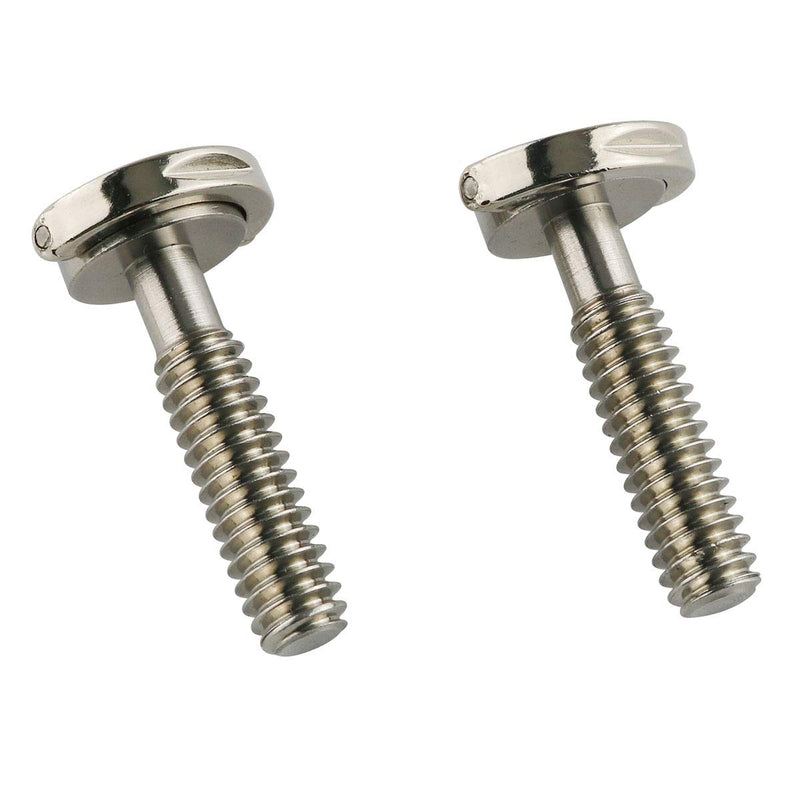 E-outstanding D Ring Hinged Screw 2PCS 1/4-20 Thread D-Ring Stainless Steel Camera Fixing Screws for Camera Tripod Monopod QR Plate 26mm Length