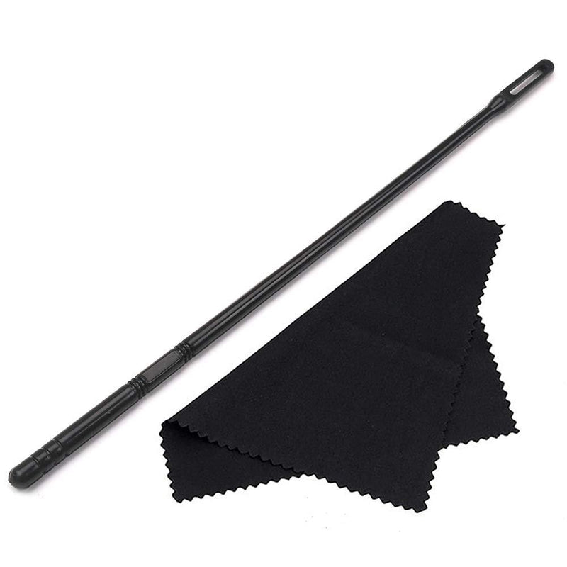 MUPOO Flute Cleaning Rod with Cleaning Cloth, Black